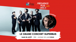 La ville de Dole, en partenariat avec Fréquence Plus, vous invite au grand concert du groupe SUPERBUS qui fête ses 20 ans de carrière ! 