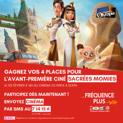 Gagnez l'avant-première ciné "Sacrées Momies" au cinéma Olympia à Dijon